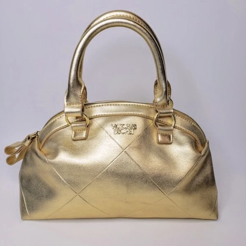Victoria's Secret Metallic Gold Mini Satchel Bag